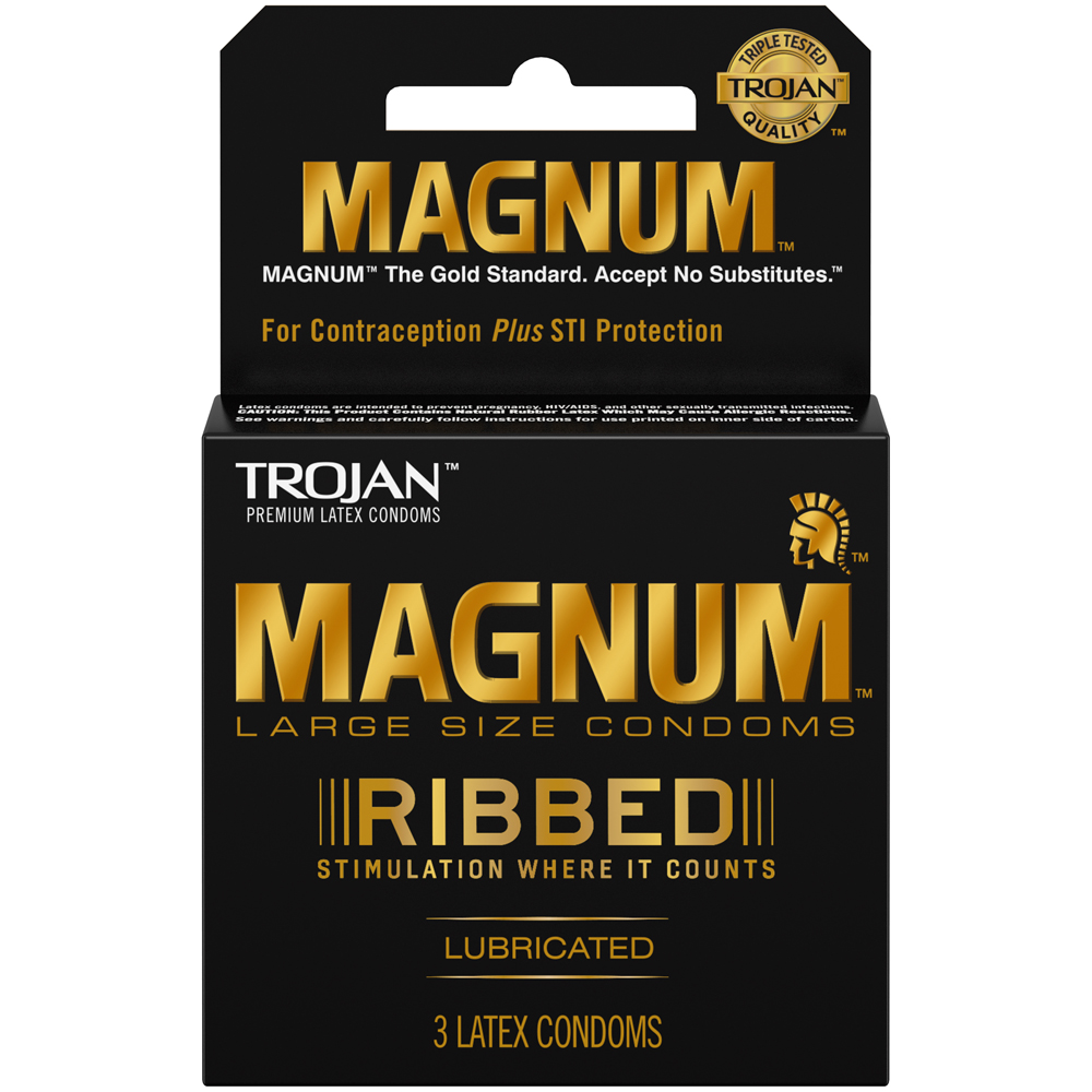 Trojan Magnum Ribbed 3 Pack