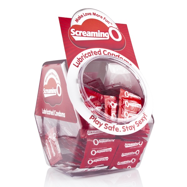 Screaming O Condoms In Candy Bowl 144 Ct Display
