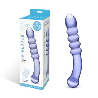 Purple Rain Ribbed Dildo