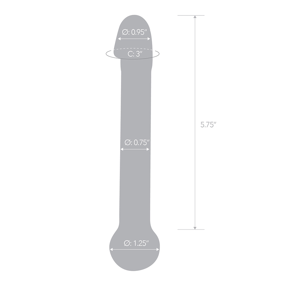 7" Realistic Head Glass Dildo - Image 3