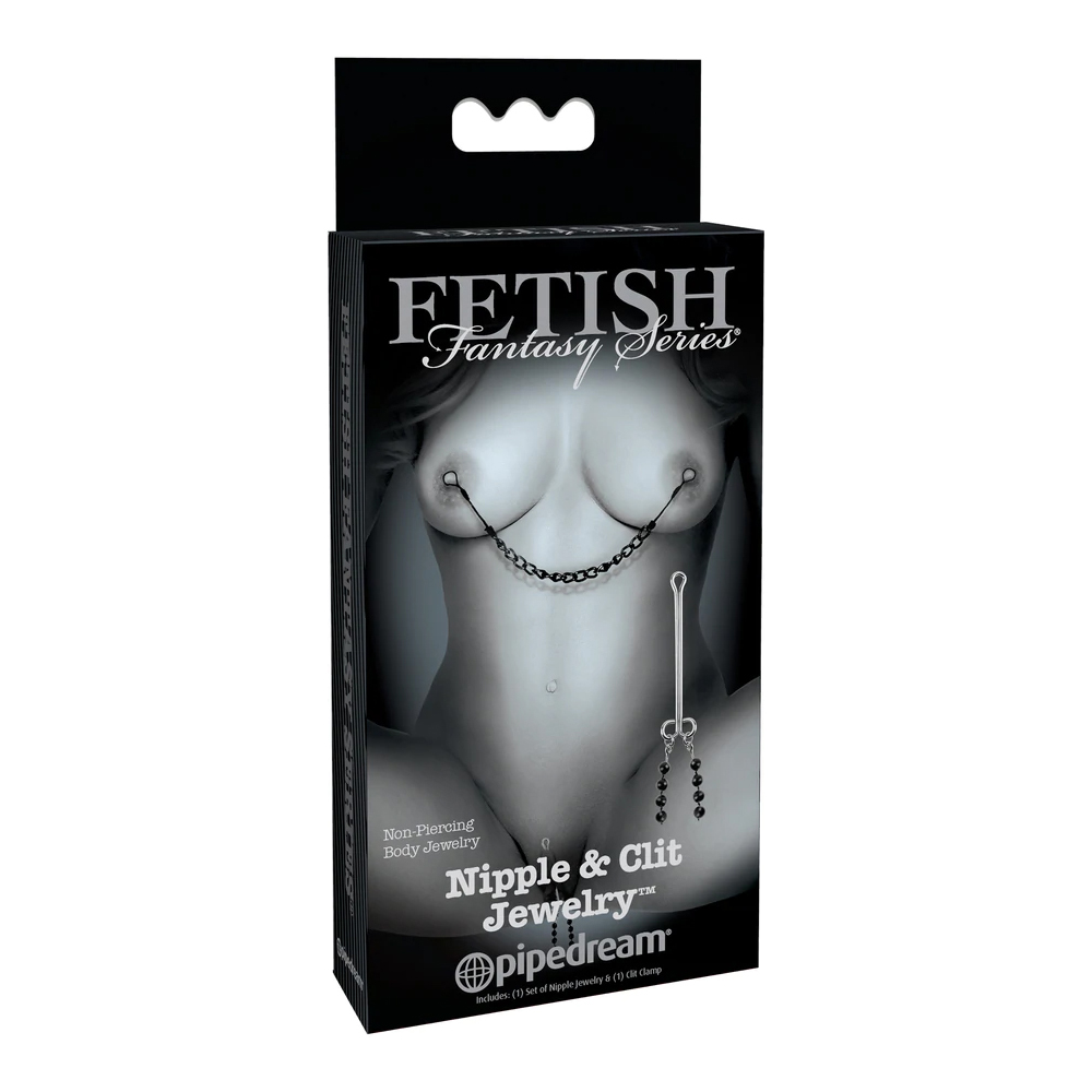 Fetish Fantasy Limited Edition Nipple & Clit Jewelry Black