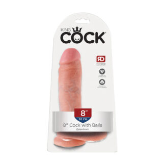 King Cock 8" Cock with Balls Flesh