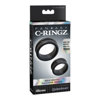Fantasy C-Ringz Max-Width Silicone Rings Black