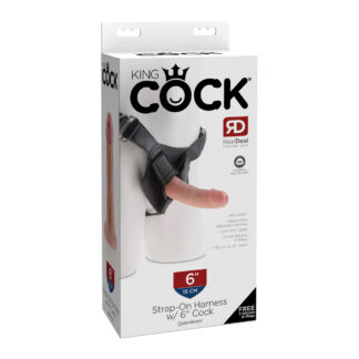 King Cock Strap-on Harness w/ 6" Cock Flesh