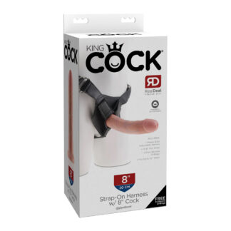 King Cock Strap-on Harness w/ 8" Cock Flesh