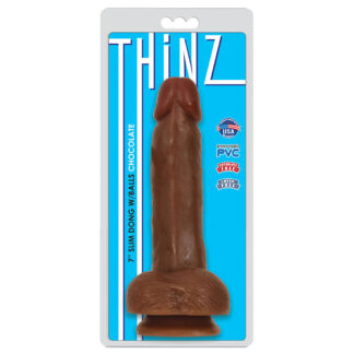 Thinz 7" Slim Dong W/Balls Chocolate