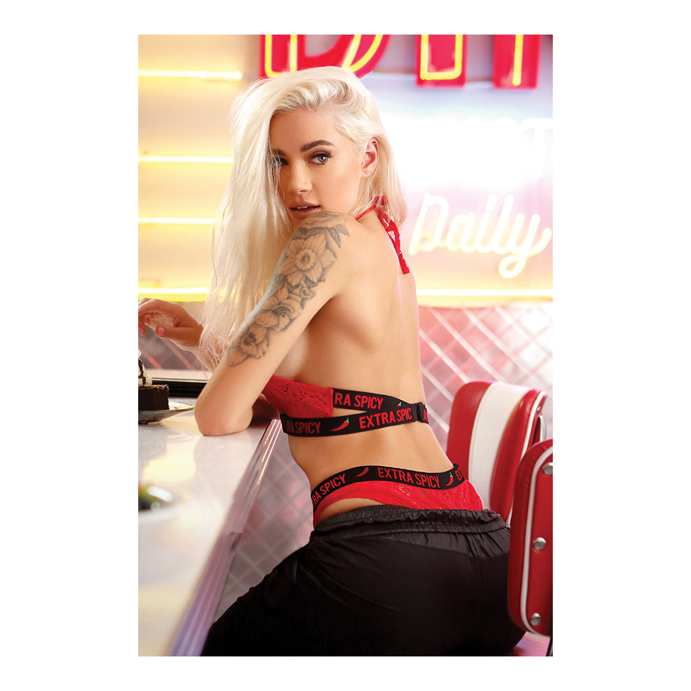 Extra Spicy Halter Bralette & Cheeky Panty - L/XL Boxed - Image 3