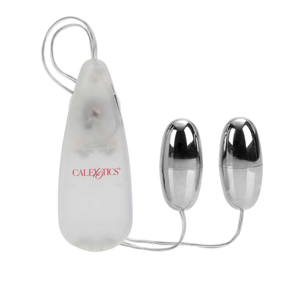 Pocket Exotics Vibrating Double Silver Bullets Silver - Image 2