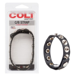 Colt Leather C/B Strap 8 Snap Fastener Black