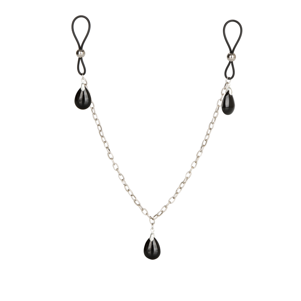 Nipple Play Non-Piercing Nipple Chain Jewelry Onyx - Image 2