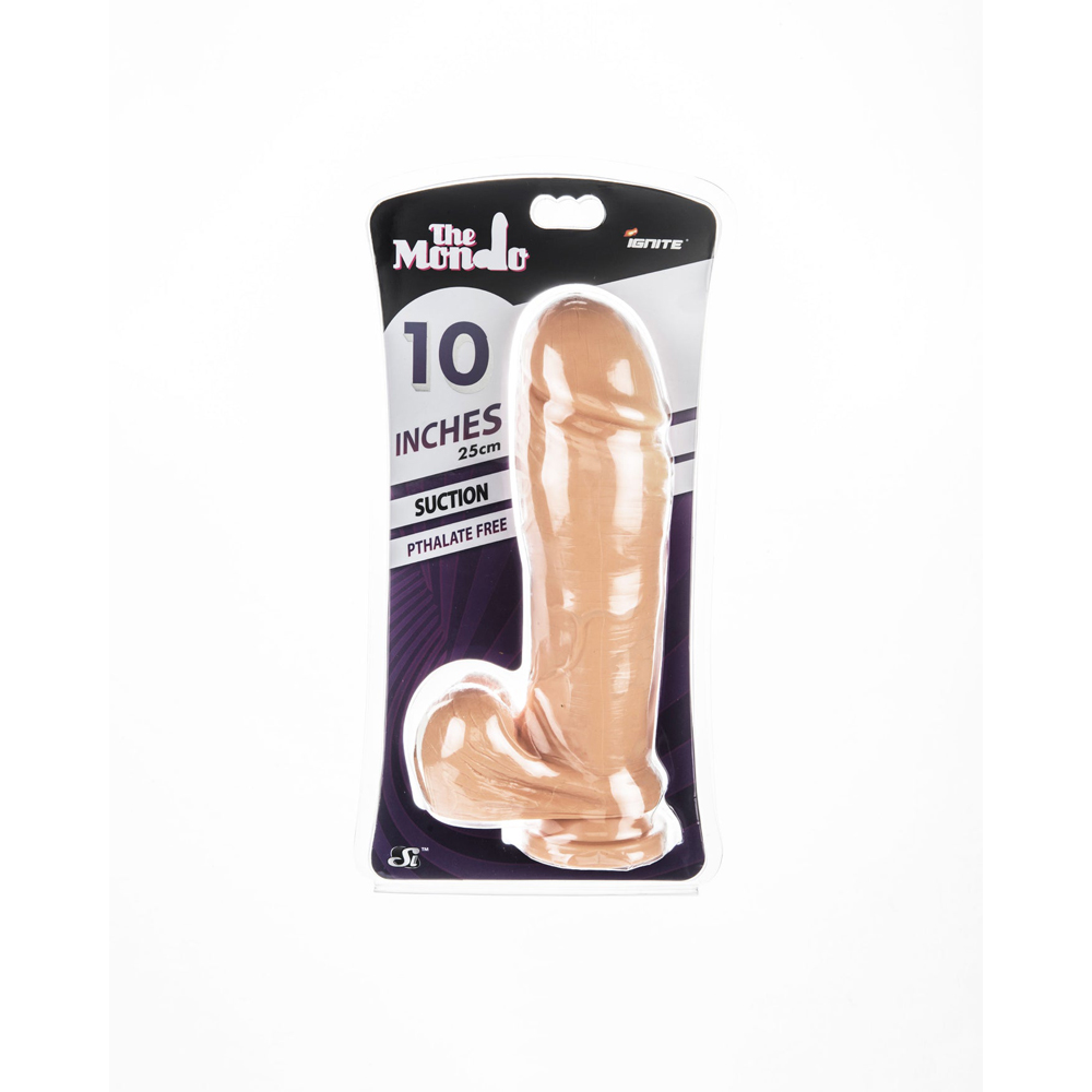 10" Thick Cock W/Balls & Suction Flesh