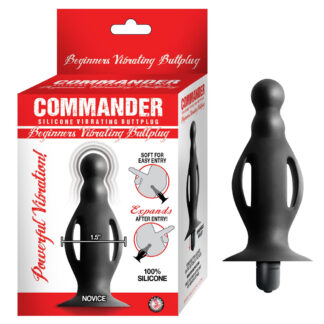 Commander Beginners Vibrating Buttplug Black