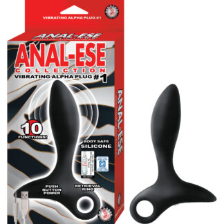 Anal Ese Collection Vibrating Alpha Plug #1 Black