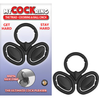 My Cockring The Triad Cockring & Ball Cinch Black