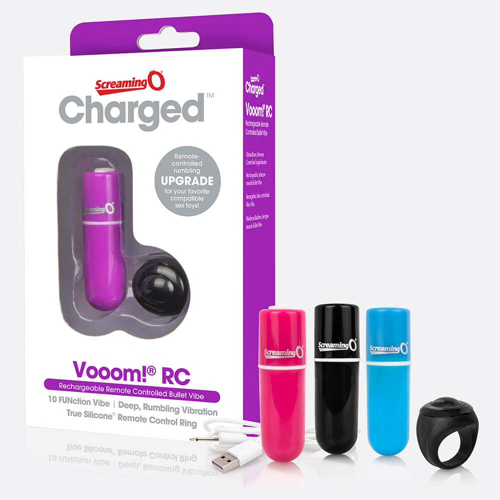 Charged Vooom Rechargeable Bullet Vibe Black 1 Ct