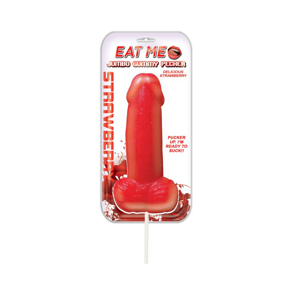 Jumbo Gummy Cock Pop - Strawberry