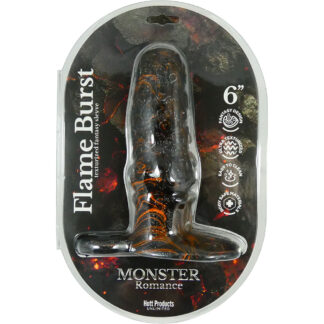 Monster Romance Flame Burst Textured TPE Penis Sleeve With Scrotum Strap