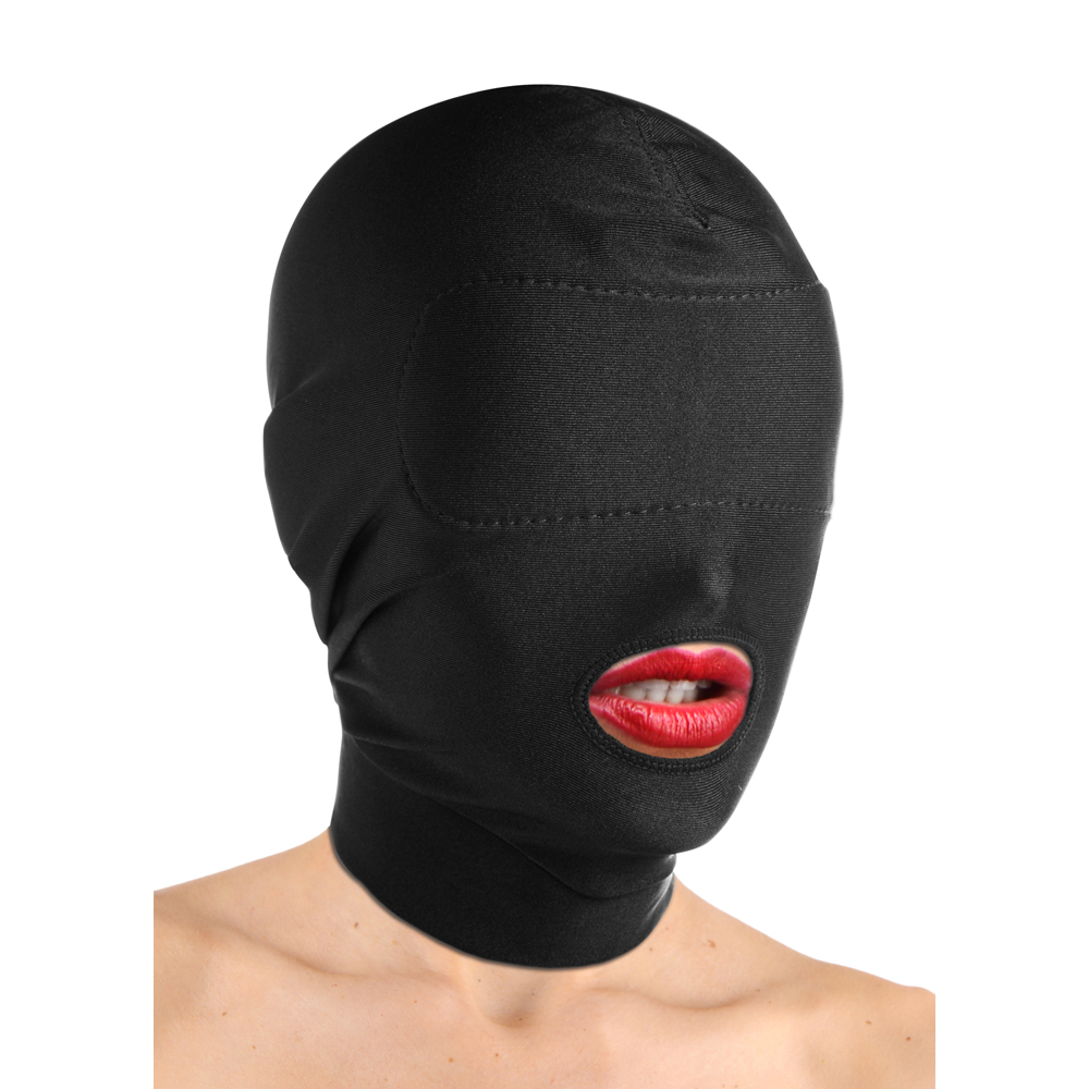 Master Series Disguise Open Mouth Hood With Padded Blindfold - Image 3