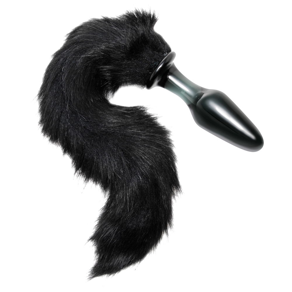 Tailz Midnight Fox Glass Butt Plug With Tail - Image 2