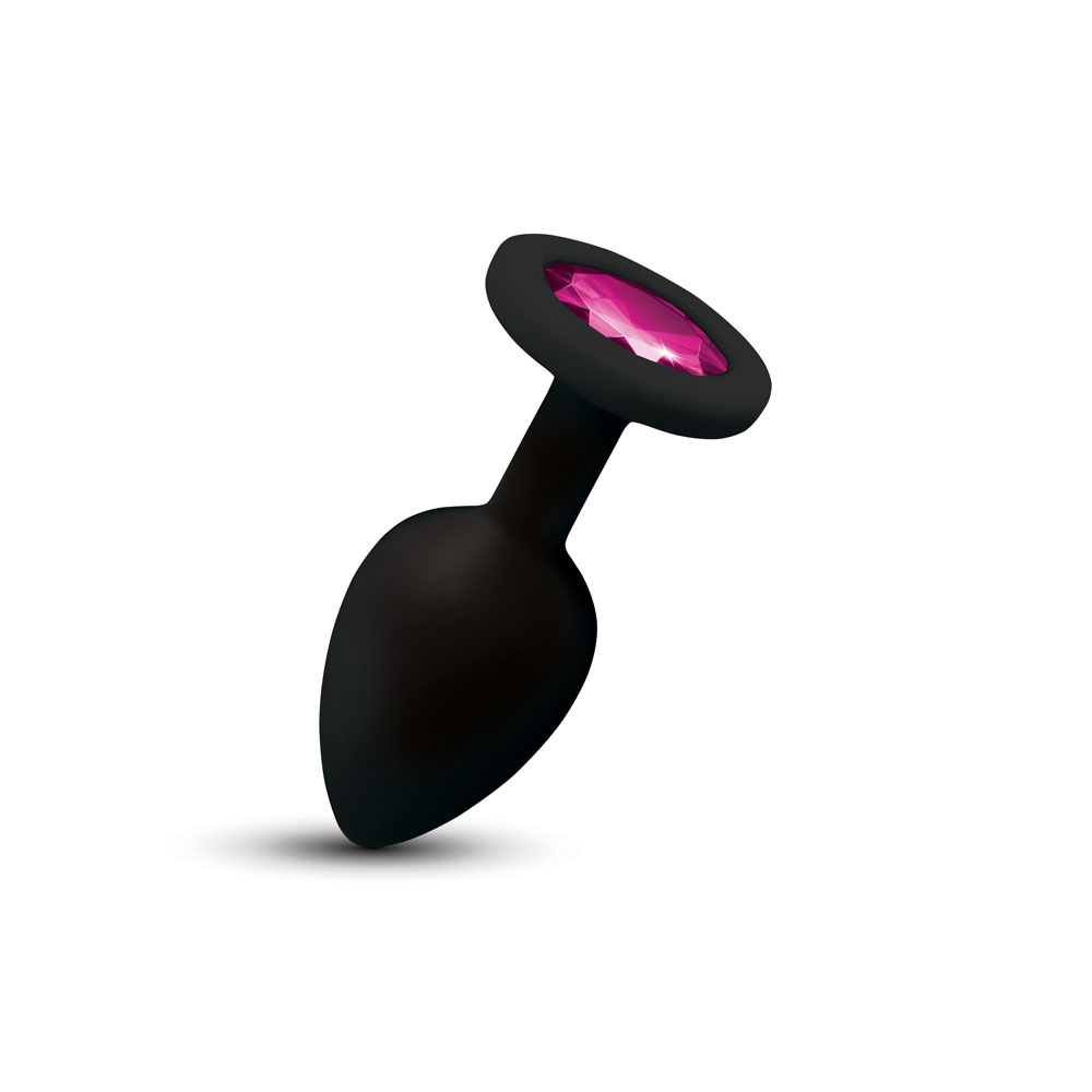 Viben Gemma Pink Gem Black Silicone Plug Small