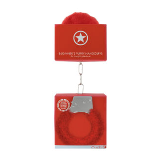 Ouch! Beginner's Handcuffs Furry Red