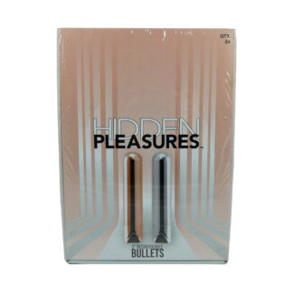 Hidden Pleasures Rechargeable Bullets 24Ct Display Silver/Rose Gold