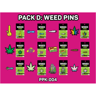 Pin Pack D: Weed Pins Only 48 Pins & Display